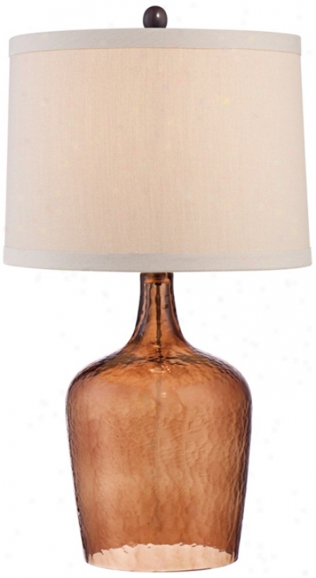 Eastport Amber Textured Glass Table Lamp (x7288)