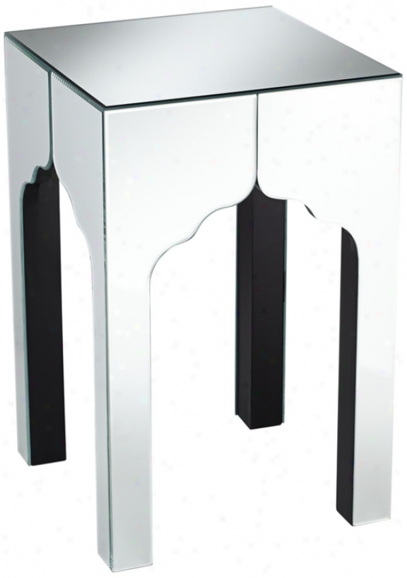 Eclectic Mirrored Accent Table (w8022)