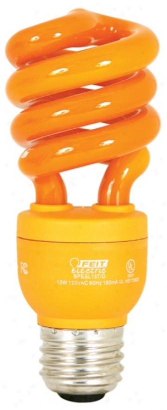 Ecobulb 13 Watt Cfl Twist Orange Party Bulb (78435)