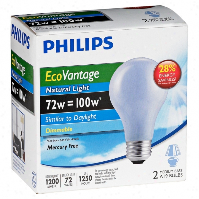 Ecovantage 72 Watt 2-pack Natural Light Halogen Light Buobs (u5888)