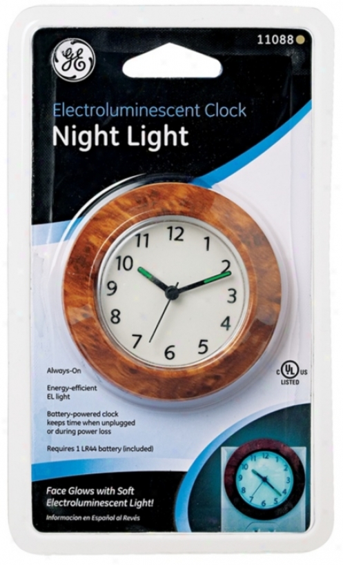Electroluminescent 2" Wide Clock Night Light (73539)
