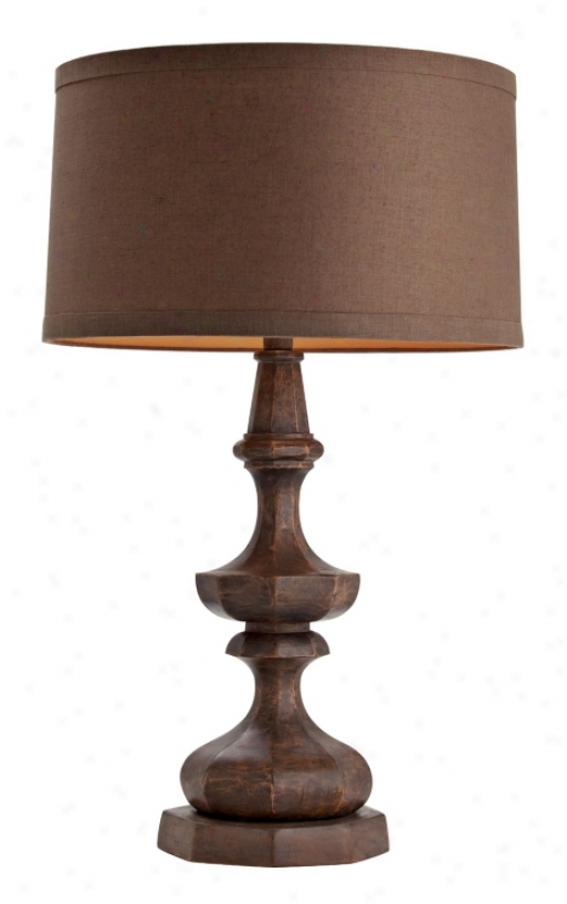 Ellington Gray Weathered Forest Table Lamp (m6056)