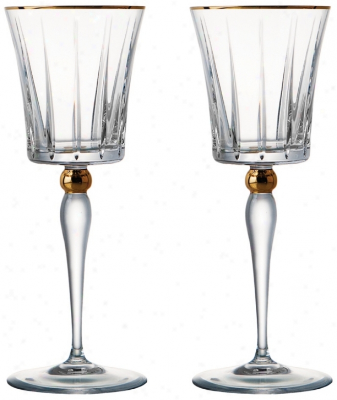 Elmsford Collection Set Of 2 Crystal Wine Glasses (y7545)