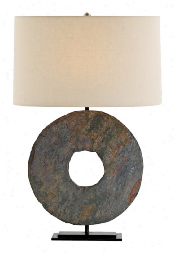 Emerson Slate And Natural Iron Index Lamp (m6069)