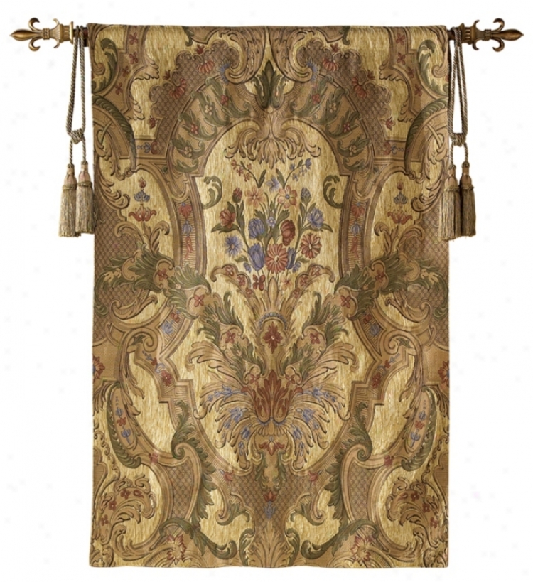 Eminence Flerr-de-lis Gold 70" High Wall Tapestry (37454)