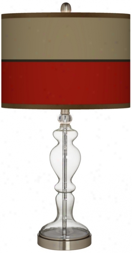 Empire Red Giclee Apothecary Clear Glass Table Lamp (w9862-y7262)
