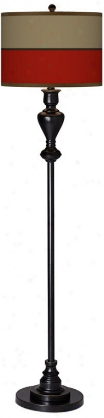 Empire Red Giclee Glow Black Bronze Floor Lamp (w9956-x2908)