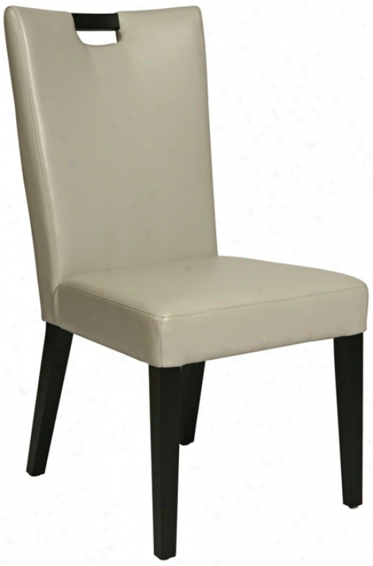 Epiphany Dove Grey Bonded Leather iSde Chair (y4379)