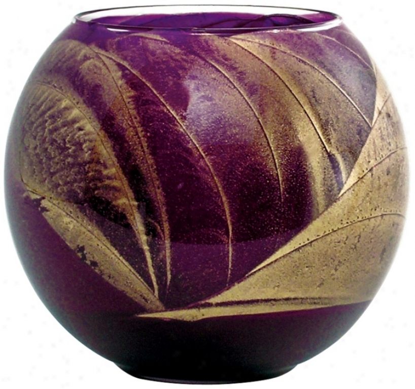 Esque&#8482; 4" Amethtst Candle Globe With Gift Box (w6555)