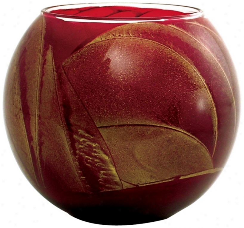 Esque&#8482; 4&uqot; Cranberry Candle Globe With Talent Box (w6480)