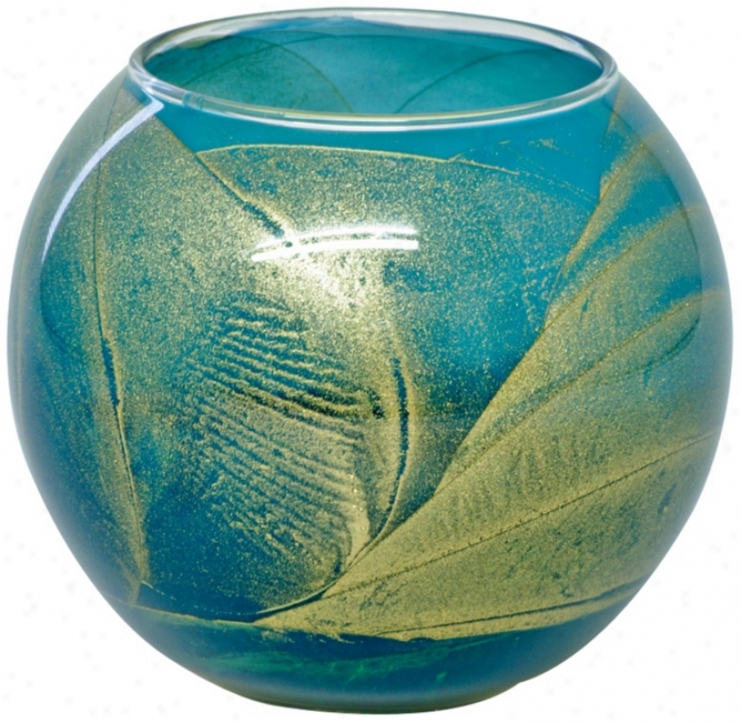 Esque&#8482; 4" Turquoise Candle Globe With Gift Box (w6559)