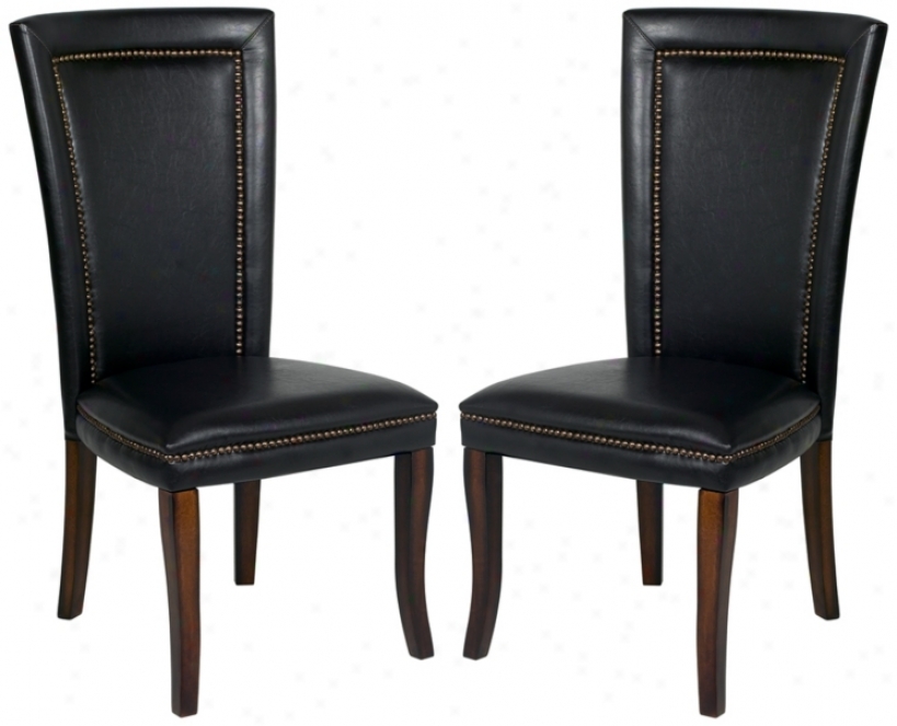 Fenwick Collection Set Of 2 Faux Leather Chairs (p1353)