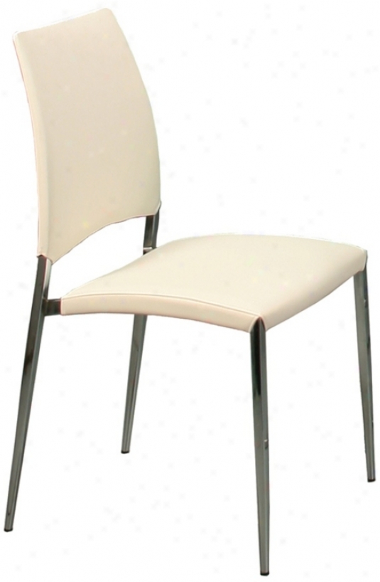 Ferguson Ivory Faux Leather Side Chair (y5048)