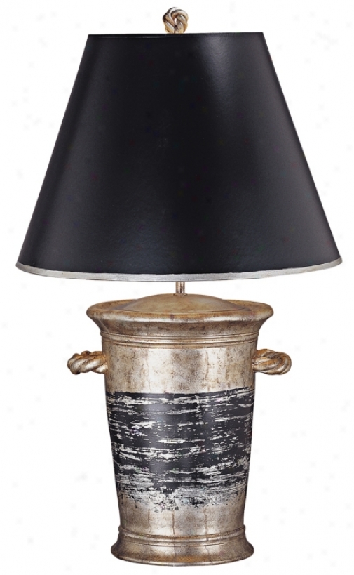Flambeau Gentilly Silver Leaf Table Lamp (37024)