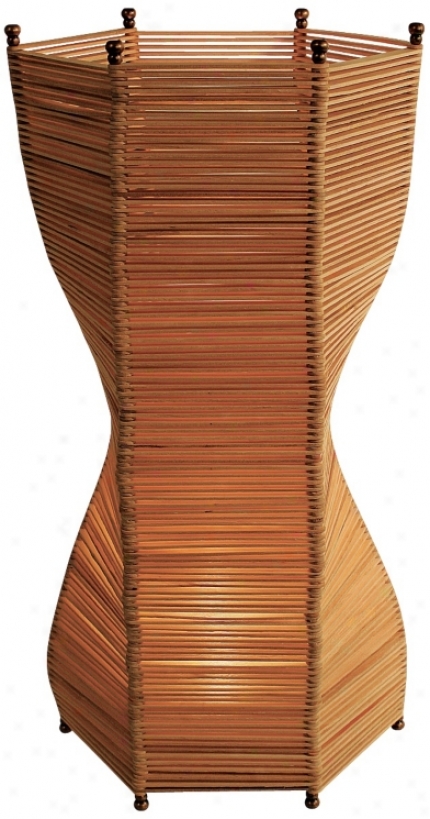 Flexell6 000 Natural Finish Wood Table Lamp (j4904)
