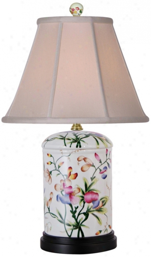 Floral Jar Pprcelain Synopsis Lamp (n2016)