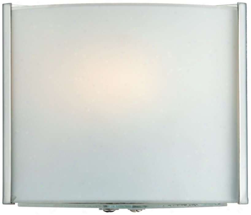 Frosted Glass Bands 4 1/2" High Wall Sconce (p5691)