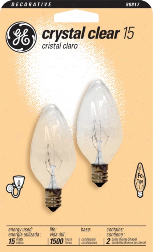 Ge 15 Watt 2-pack Candelabra Light Bulb (90817)
