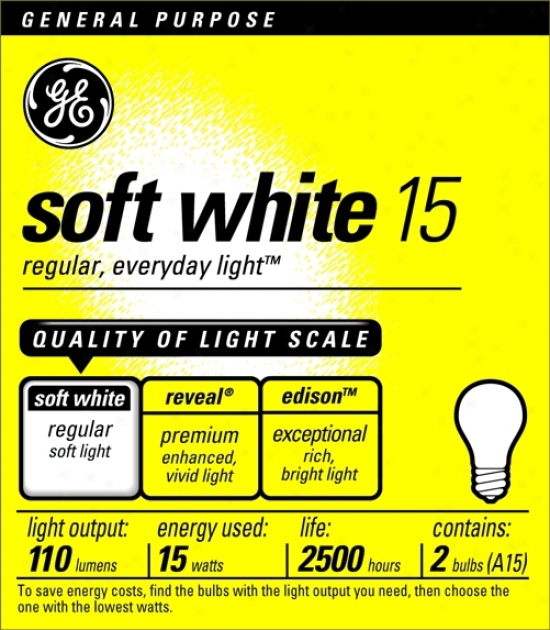 Ge 15 Watt 2-pack Soft White Bright Bulbs (90001)