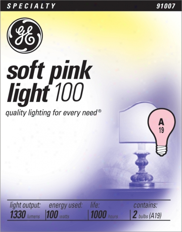 Ge 2-pack 100 Watt Soft Pink Light Bulbs (91007)