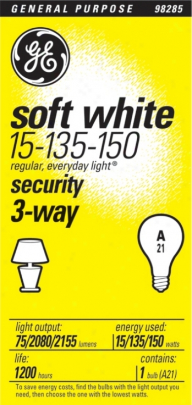Ge 3-way 15-135-150 Watt Security Light Bulb (98285)