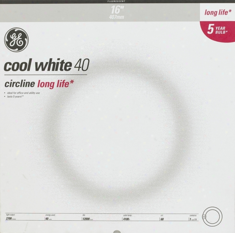 Ge 40 Watt Cool White Fluorescent Light Bulb (98100)