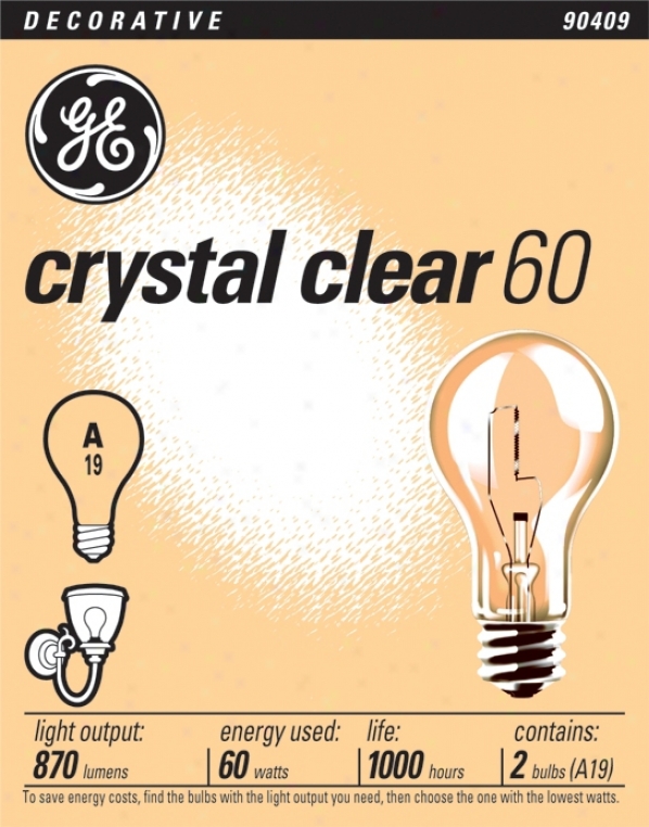 Ge 60 Watt 2-pack Clear Light Bulbs (90409)