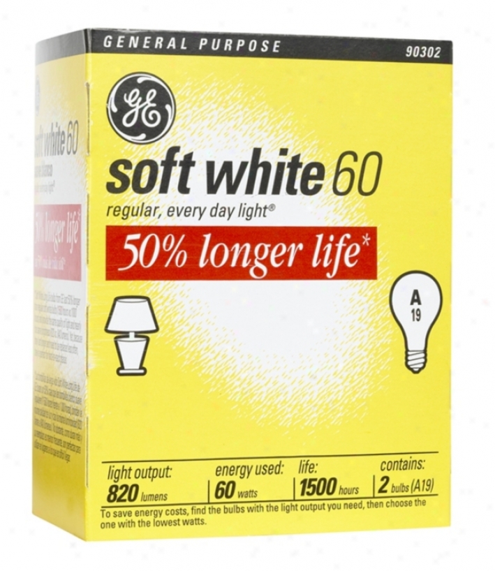 Ge 60 Watt 2-pack Long Life Light Bulbs (90302)