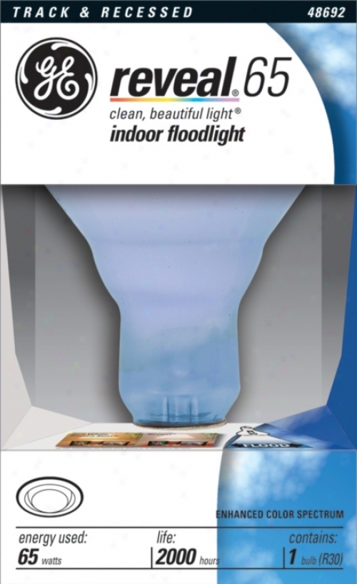 Ge 65 Watt R30 Reveal Indoor Flood Light Reflector Bulb (48692)