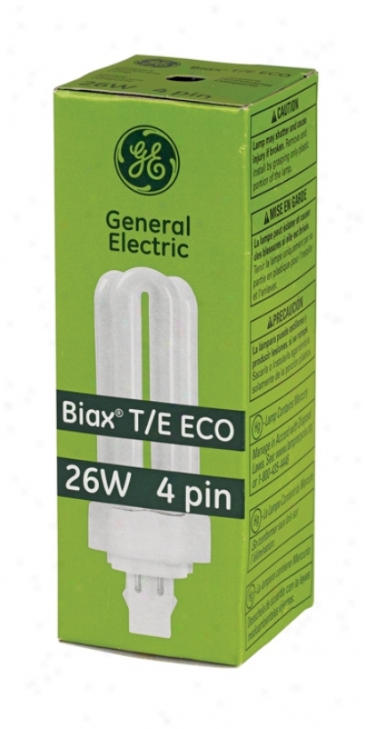 Ge Biax 26-watt T/e Eco Triple Tube 4-pin Light Bulb (37132)