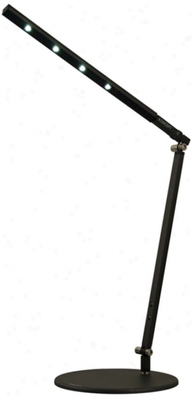 Gen 2 I-bar Metallic Black Sunny White Mini Led Desk Lamp (k9453)