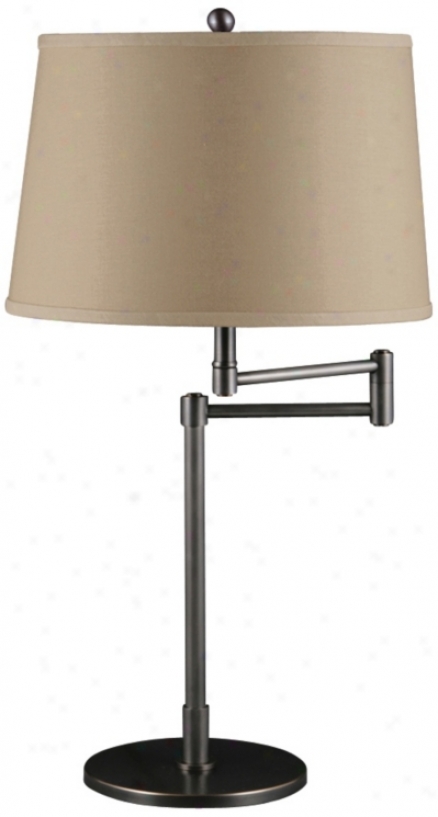 Geoffrey Mission Bronze Swing Arm Desk Lamp (u9258)