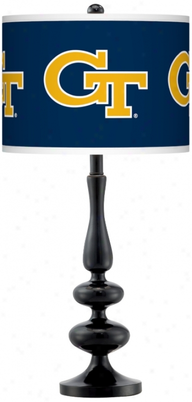 Georgia Tech Gloss Black Table Lamp (n5714-y4695)