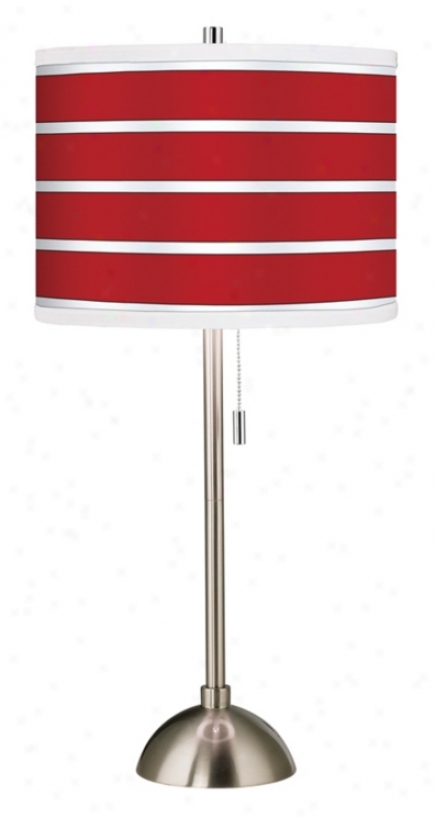 Giclee Bold Red Strile Table Lamp (60757-23189)