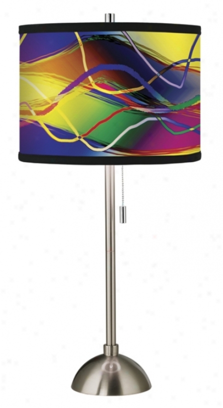 Giclee Colors In Motion Liht Pzttern Shade Table Lamp (60757-99729)