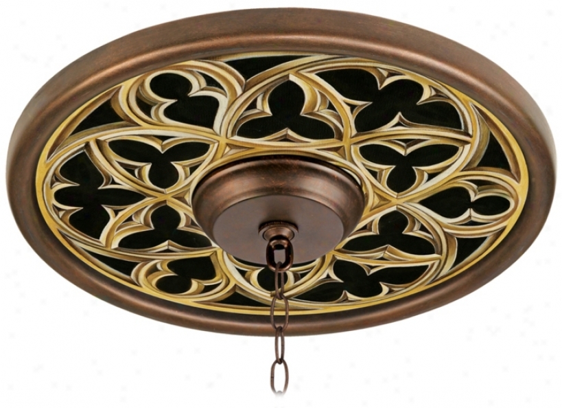 Gothic Arch 16" Spacious Bronze Finish Ceiling Medallion (02975-k3376)