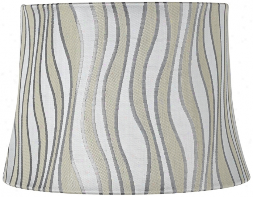 Grey Curved Stripes Drum Lamp Protection 10x12x8.5 (spider) (v3721)