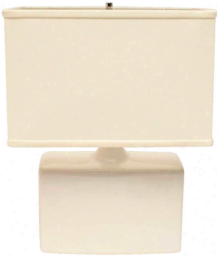 Haeger Potteries White Park Avenue Ceramic Taable Lamp (p1758)