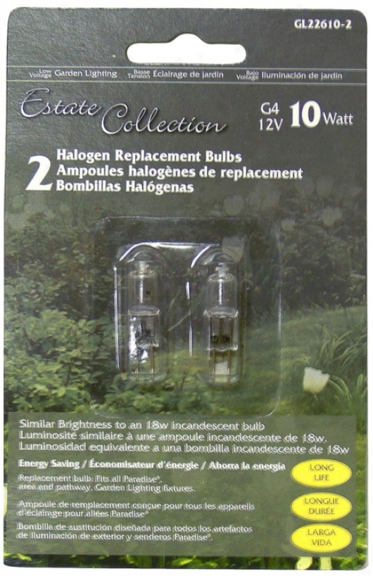 Halogen G4 12-volt 10 Watt 2-pack Light Bulbs (p9757)