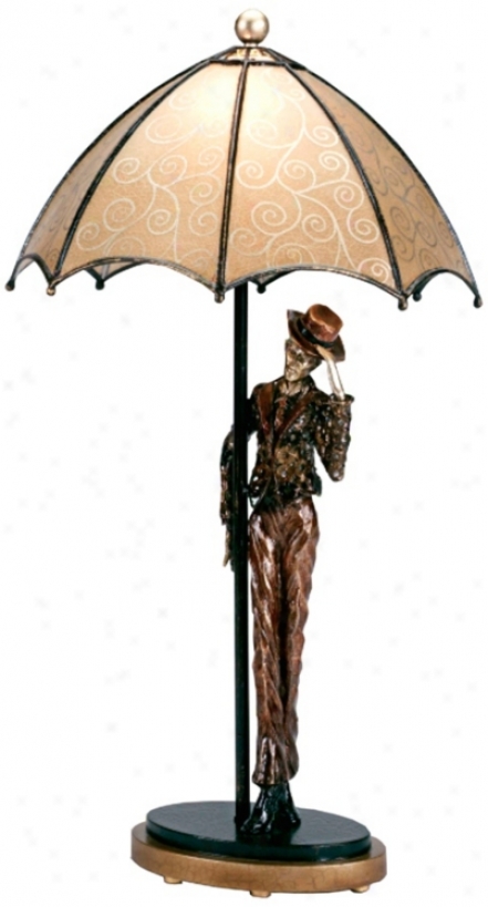 Hznd-made Umbrella Man Accent Table Lamp (t2549)
