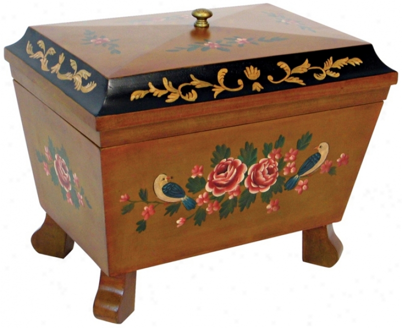 Hand-painted Box With Moldings (h2311)