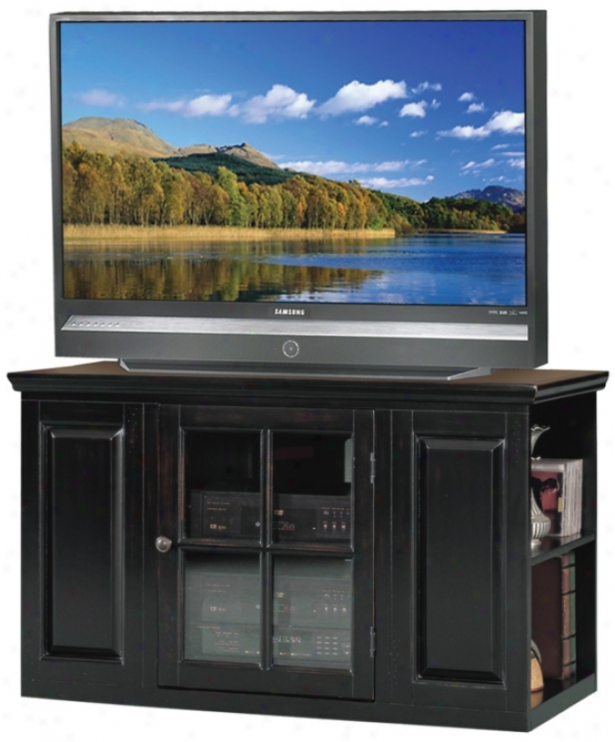 Hand-rubbed Black 42" Wide Plasma Tv Stand (m9263)