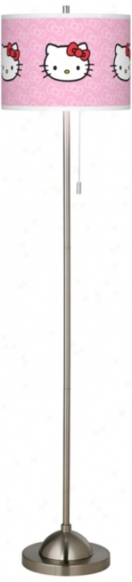Hello Kitty Classic Brushed Nickel Floor Lamp (99185-y5112)