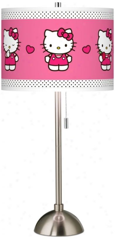 Hello Kitty Pink And Polka Dots Brushed Steel Food Lamp (60757-y5098)