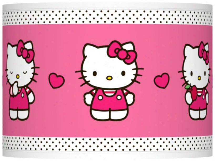 Hello Kitty Pink And Polka Dots Lamp Shade 13.5x13.5x10 (spider) (37869-y5089)