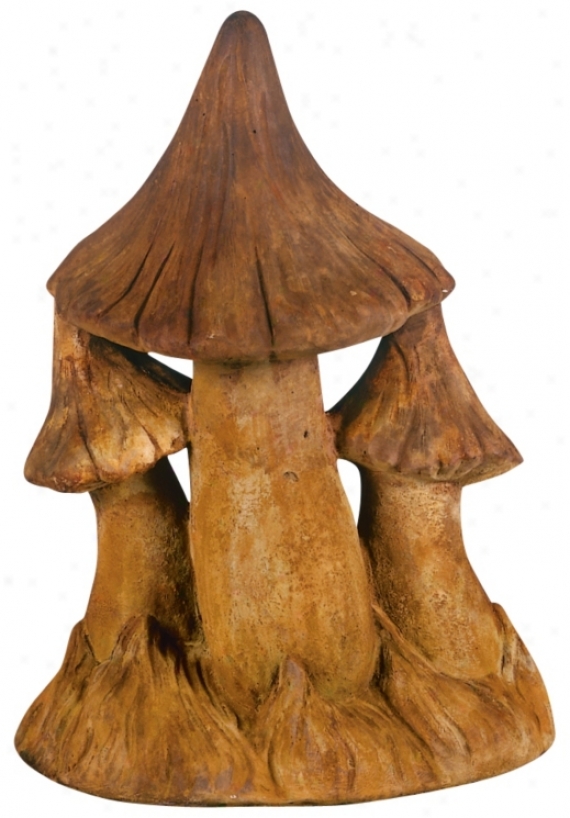 Henri Studio Triple Mushroom Small Garden Sculpture (31991)