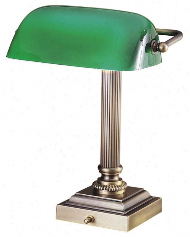 Hightower Antique Brass Desk Lamp (21570)