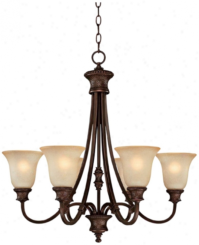 Hill House Coollection 6-light  28" Wide Chandelier (t1944)