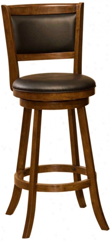Hillsdale Dennery  Cherry Swive1 24" High Counter Stool (h5384)
