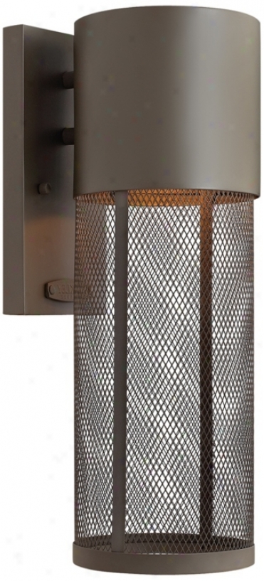 Hinkley Aria Steel Mesh 5" Wide Bronze Outdoor Wall Lantern (w9166)